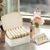 Stylish Faux Leather Jewelry Keeper Portable Jewelry Organizers Box Travels Friendly Jewelry Container with 8 Pockets