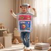 Robot Costume Polyester-Blend with Headpiece Loose-Fit for Cosplay