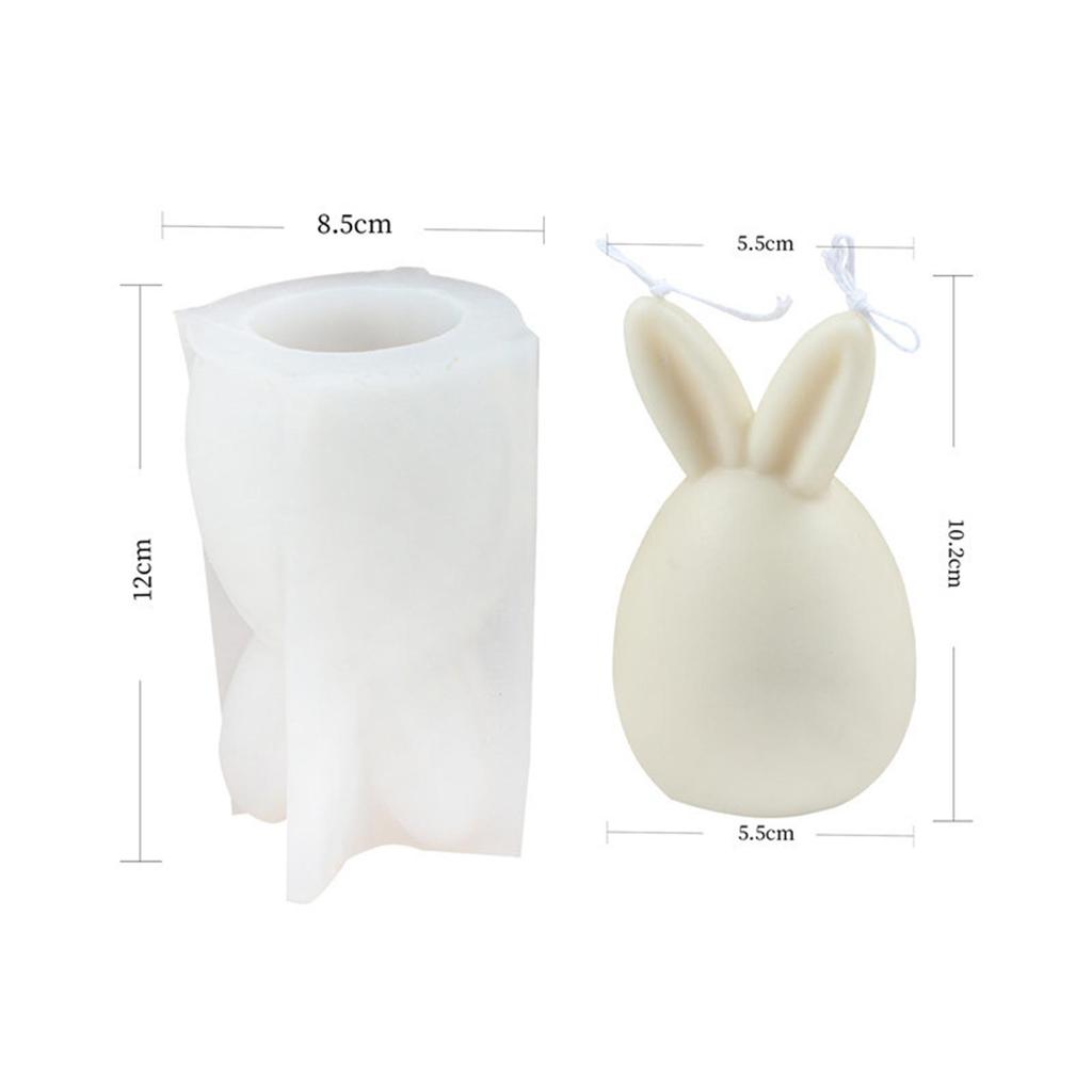 Easy-to-Clean Silicone Candle Mold Good Flexibility Novelty Rabbit