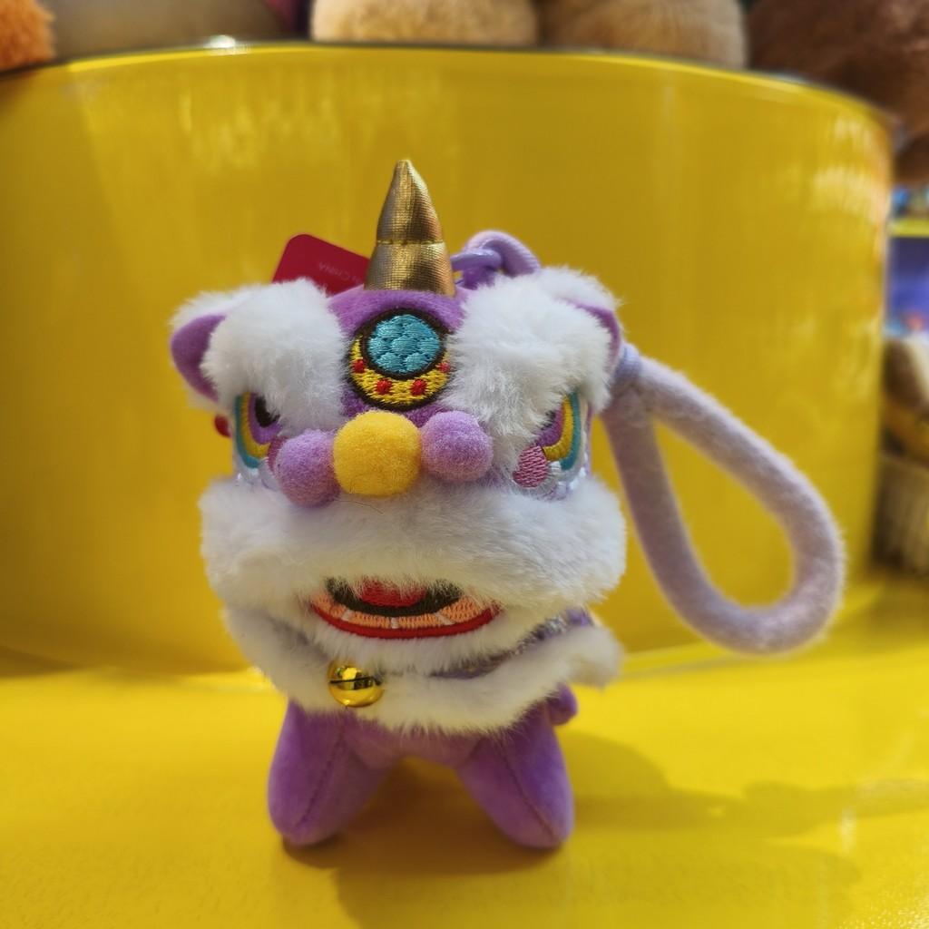 Chinese New Year Lion Plush Keychain With Super Soft Short Hair For Kids And Adults