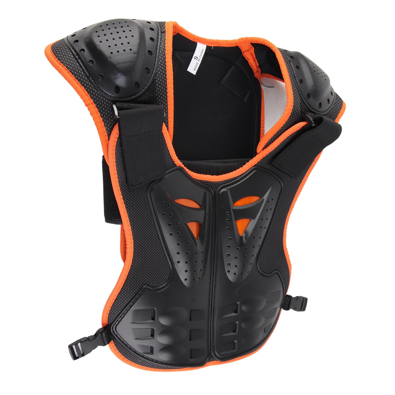 

Дитячий Нагрудний Захист Спини для Катання на Роликах Світловідбиваючий Захисний Жилет Регульовані Куртки Помаранчевий Чорний S