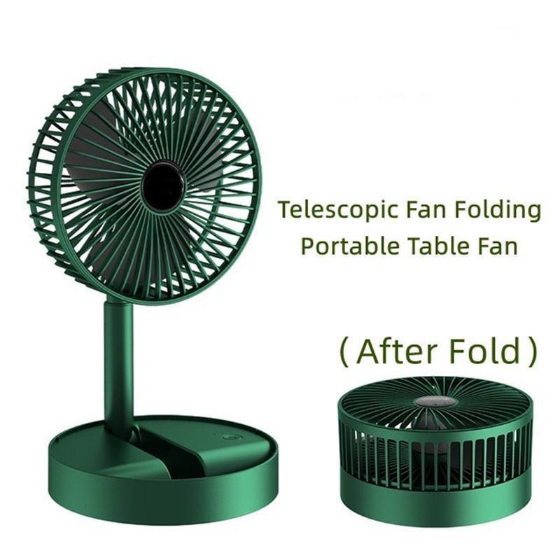 3-Speed Portable Mini Fan Desktop Retractable Electric Fan With USB Charging Small Folding Fan Camping Fan
