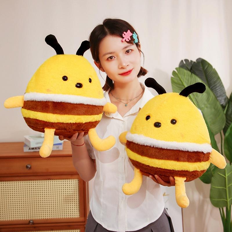 Cute chubby little bee doll plush toy bee doll children soothing rag doll girl birthday gift