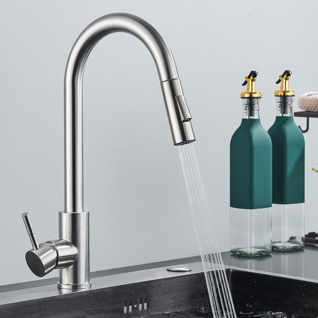 Ausziehbarer Einhebel-Küchenarmatur mit passendem Einlassschlauch, Einhebelmischer