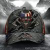 Casquette de baseball à imprimé D POD crâne casquette rétro européenne et américaine personnalisée chapeau de soleil