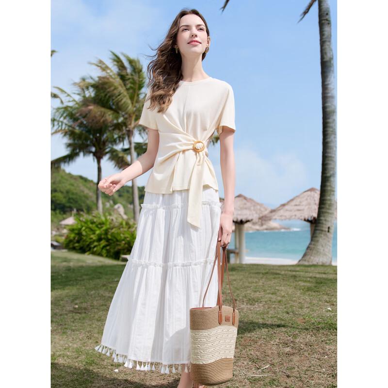 Betu Women's Waist-Tie Short Sleeve T-Shirt