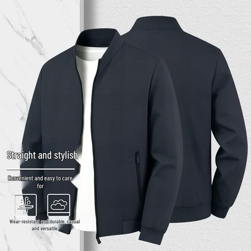 

SNOWFLYING Men s Business Casual Baseball Jacket XL