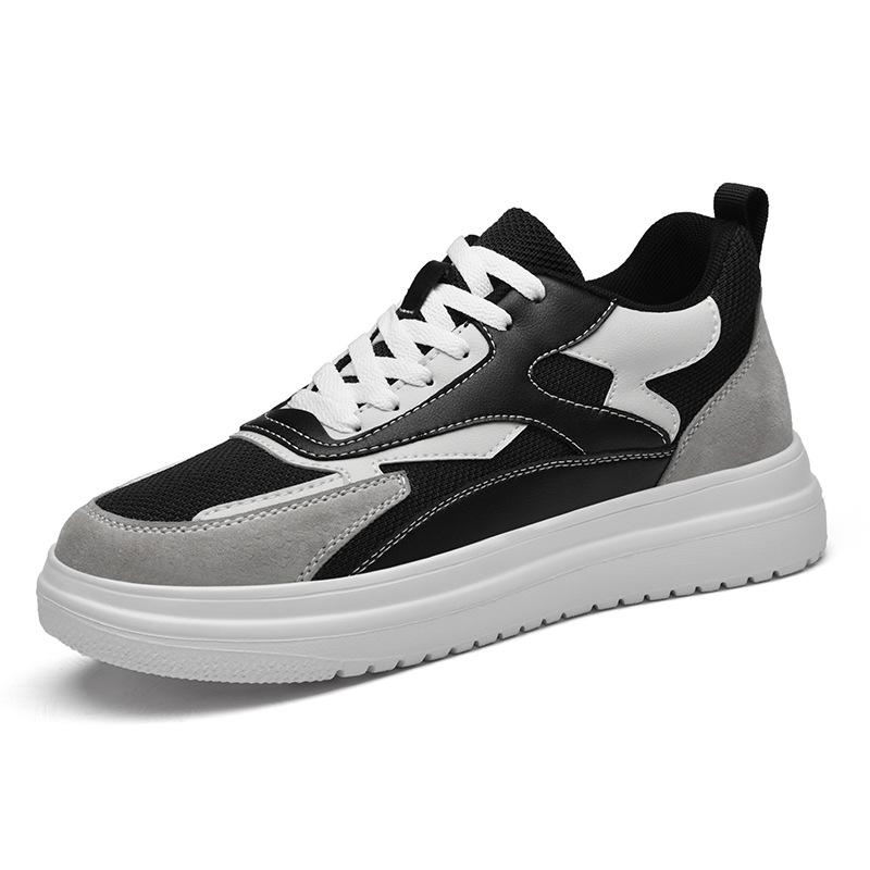 Neue Herren Trendige Leder Sneaker Erhöhungsschuhe Unsichtbar Atmungsaktiv Höhensteigernde Schuhe 8cm 10cm Lässige Mode Leichte Sneaker
