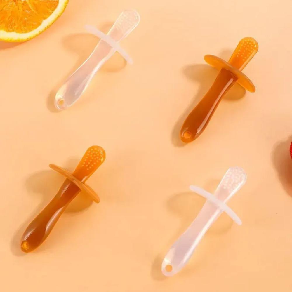 Baby Silicone Training Toothbrush BPA Free Banana Shape Safe Toddle Teether Chew Toys Teething Baby Oral Health Care