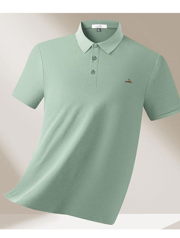 Summer Business and Leisure Solid Color Versatile Light Luxury Short-sleeved T-shirt with Mulberry Silk&Cotton