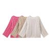 Women's Thick Line Big Twist Knitted Loose Sweater Pullover Fashion Casual Crochet Round Neck Sweaters Solid Color New Knitwear