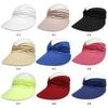 Flexible Sun-Protection Cap Wide Brim Sunscreen Hat Solid Color Outdoor Sports Hat  Outdoor Sport