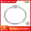 TOP SALE Authentic 100% 925 Silver 3MM Snake Chain Bangle & Bracelet for Women Luxury Jewelry 16-23CM