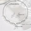 Elegant Pearl & Rhinestone Leaf Jewelry Set for Brides