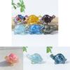 Resin Turtle Aquarium Decor With Natural Crystal Chips For Home Office And Gift