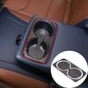 Carbon Fiber Car Rear Cup Holder Panel Cover trim Fits For Ford Maverick