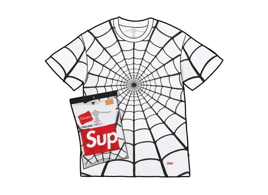 811934 Supreme x Hanes Spider-Man Tagless Tees (2 Pack)  White XL