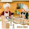 Gnocchi Pasta Making Tool Wooden Ravioli Stamp Gnocchi Pasta Maker Rolling Pin Set Baking Tools Kitchen Gadgets Pasta Making