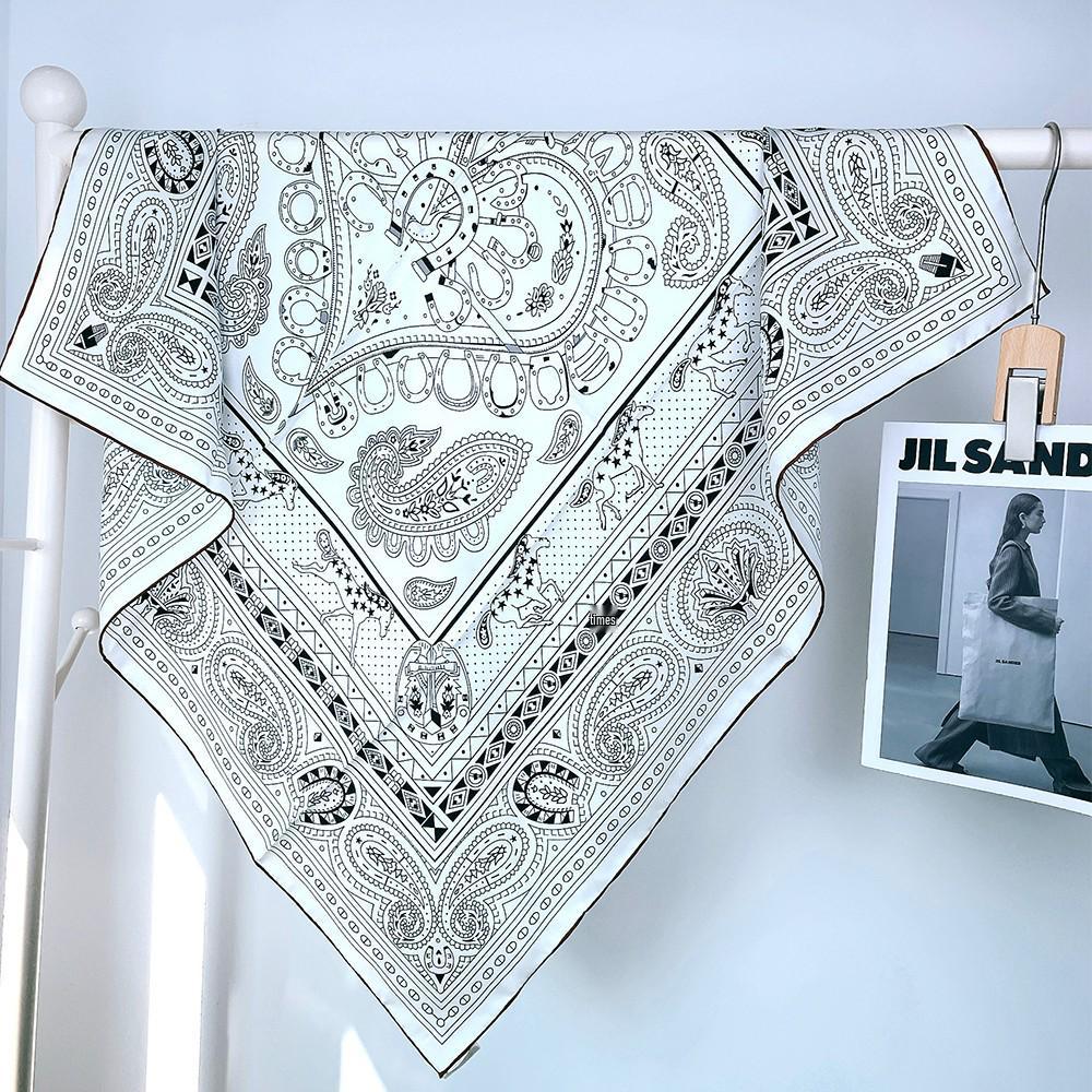 Autumn 90 Twill Silk 14 Momme Mulberry Silk Square Scarf Shawl - Live Simple Collection