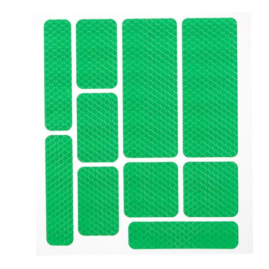 10ks/sada Praktické Dobrá húževnatosť Bez zvyškov Reflexná nálepka Telo bicykla odolné voči slnku Reflexné nálepky na cyklistiku