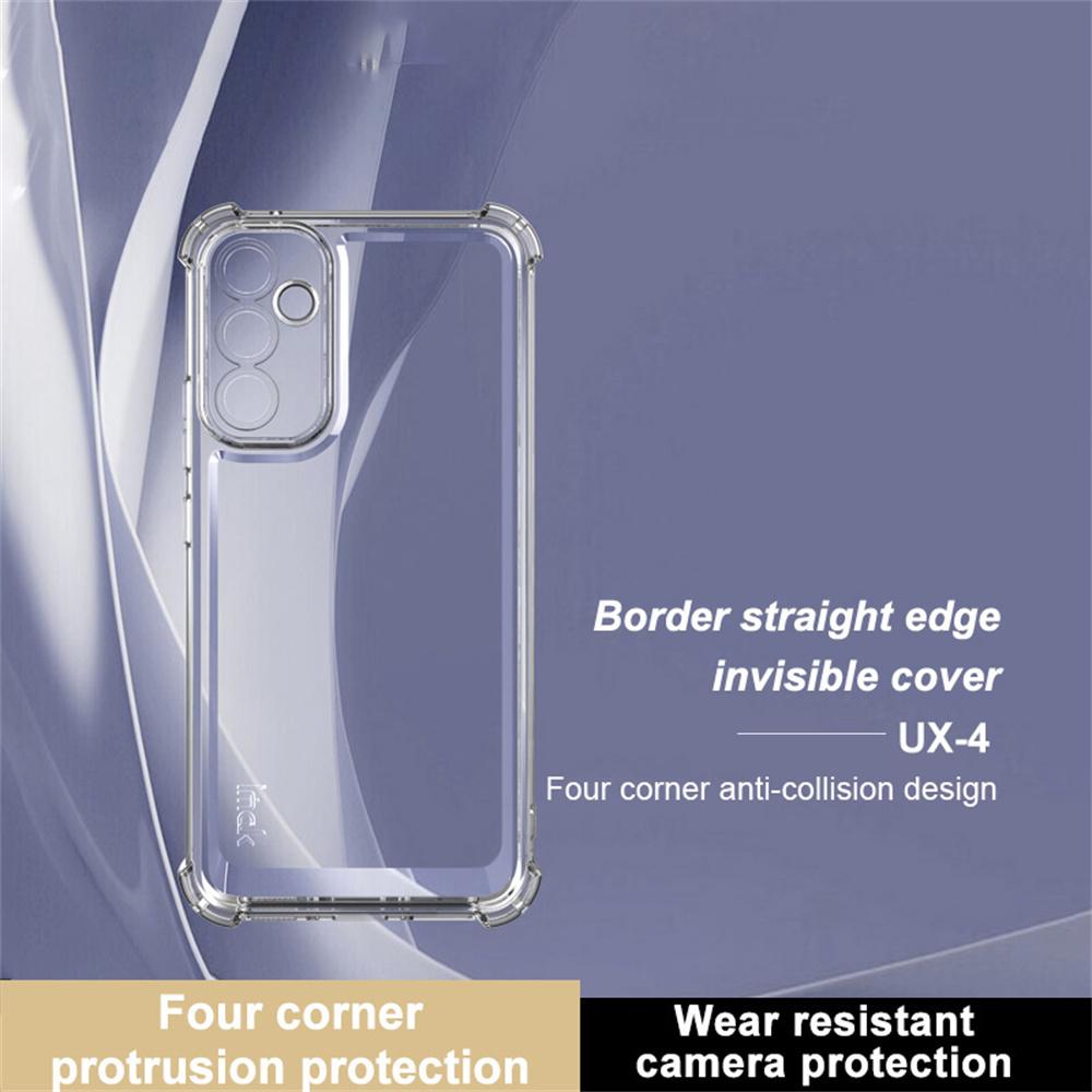 

IMAK UX-4 Series for Samsung Galaxy A34 5G Case Straight Frame Four Corner Shockproof Clear TPU Cover A