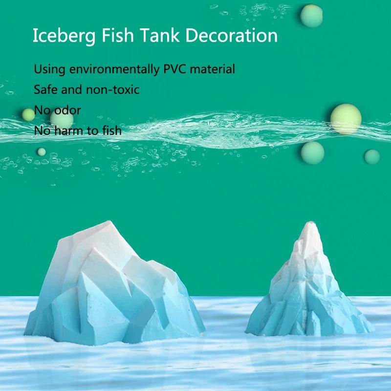 Artificial Iceberg Aquarium Decorations View Rock Cave Stone Rockery Mountain Fish Tank Ornament Decoration Aquarium Background