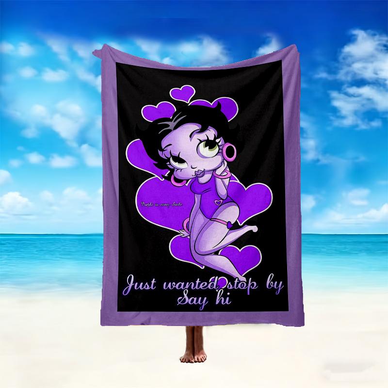 1pc Easy-Care Betty Boop Blanket, Perfect for Couch, Bed, Home, Travel & More, Warm & Durable Printed Blanket