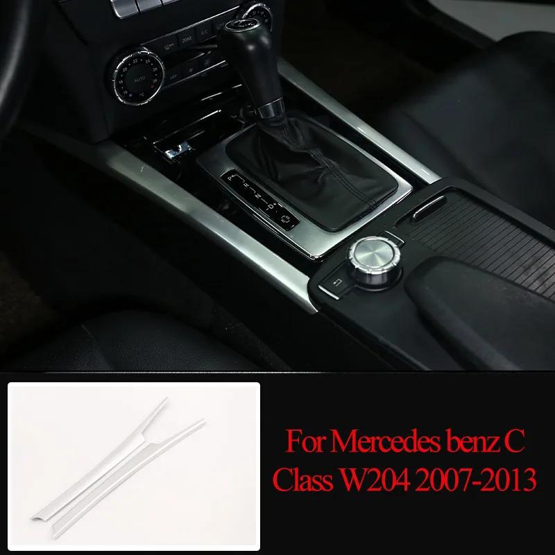 ABS Silver For Mercedes Benz C Class W204 C180 C200 2007-2013 Car Interior Decoration Trim Stickers Car Accessories
