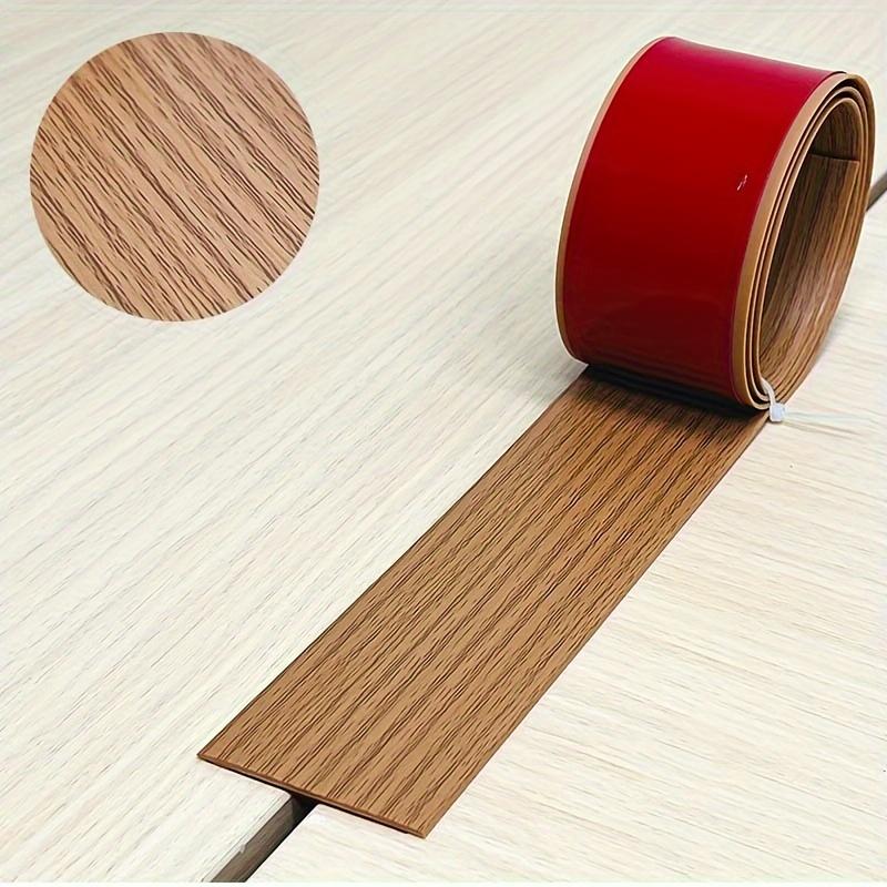 1PC 2mx5cm Self-Adhesive Floor Transition Strip, Elegant Wood Grain Vinyl Floor Divider, Plastic Laminate Floor Cover