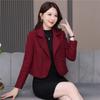 Malý kostým, Krátký kabát, Dámský módní jarní a podzimní korejský styl, Univerzální, Zeštíhlující a zeštíhlující vlněný top