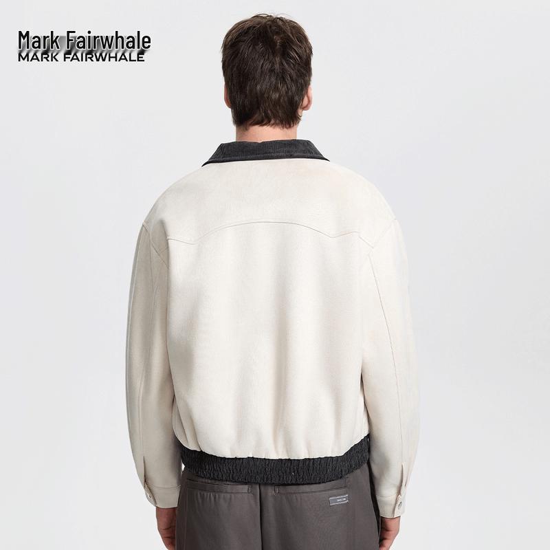 Mark Fairwhale Herren Wildlederähnliche Colorblock Reversjacke