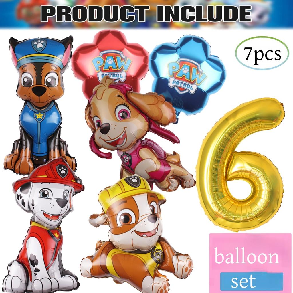 New PAW Patrol Birthday Party Decorations Dog Skye Balloons Plate Tablecloth Gift Bag Baby Shower Kids Party Supplies Toys gifts