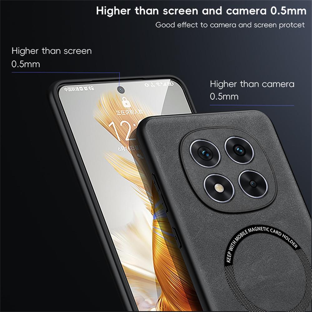 WANLONFENG YBP Series For Xiaomi Redmi Note 14 Pro 5G/Poco X7 5G Magnetic Case with Tempered Glass Film PU+TPU Phone Cover Precise Cutouts