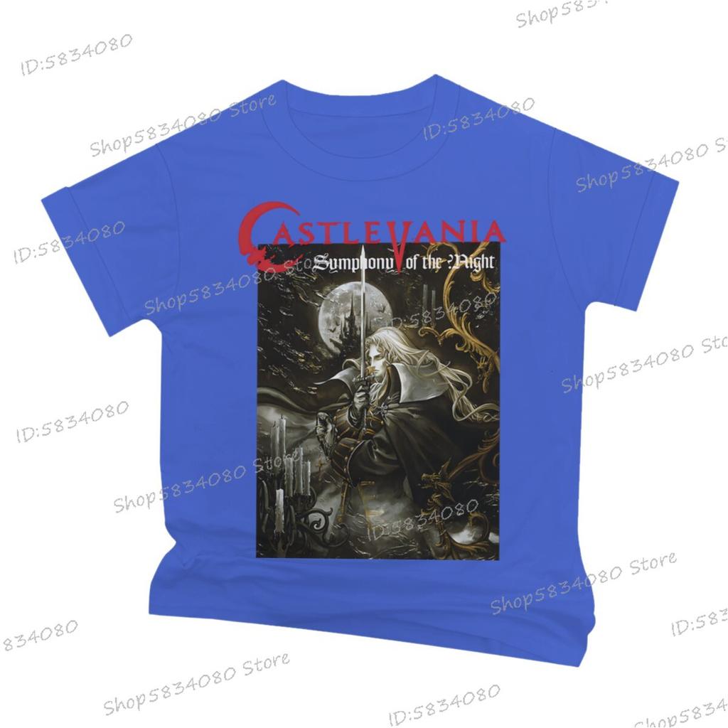 CASTLEVANIA Vintage T Shirts Symphony of The Night New TShirt for Unisex Women Anime Pattern Printed Shirt Unisexs Street Cool Tops