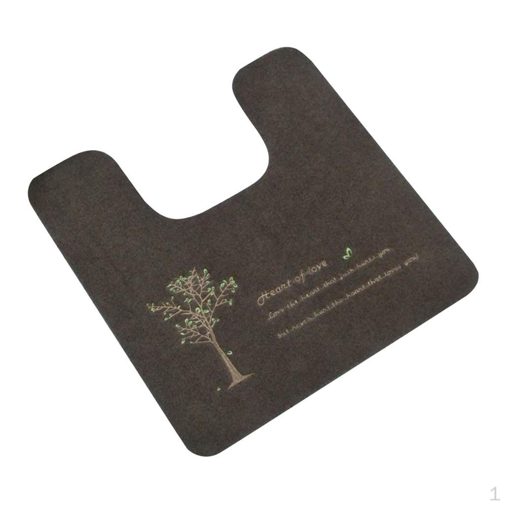 

Коврик для туалета в форме 20 x 20 дюймов, нескользящий, можно стирать в машине, коврики для ванной с держателем кофейный