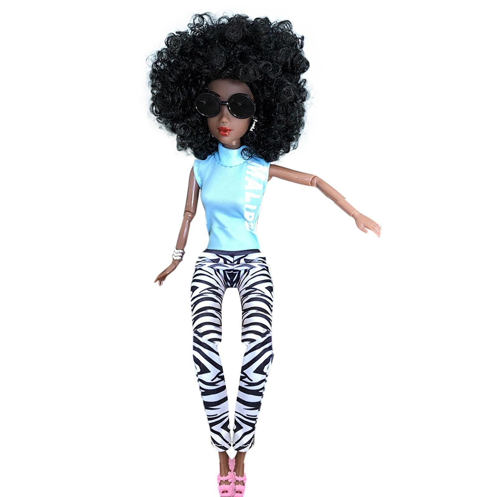 

(H0826)Черная африканская черная детская милая кудрявая черная виниловая детская игрушка 25 см One Size