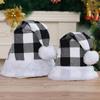 Cute Korean Plush Plaid Kids Adult Snowflake Children Hat Warm Cap Christmas Hat Santa Claus Hat