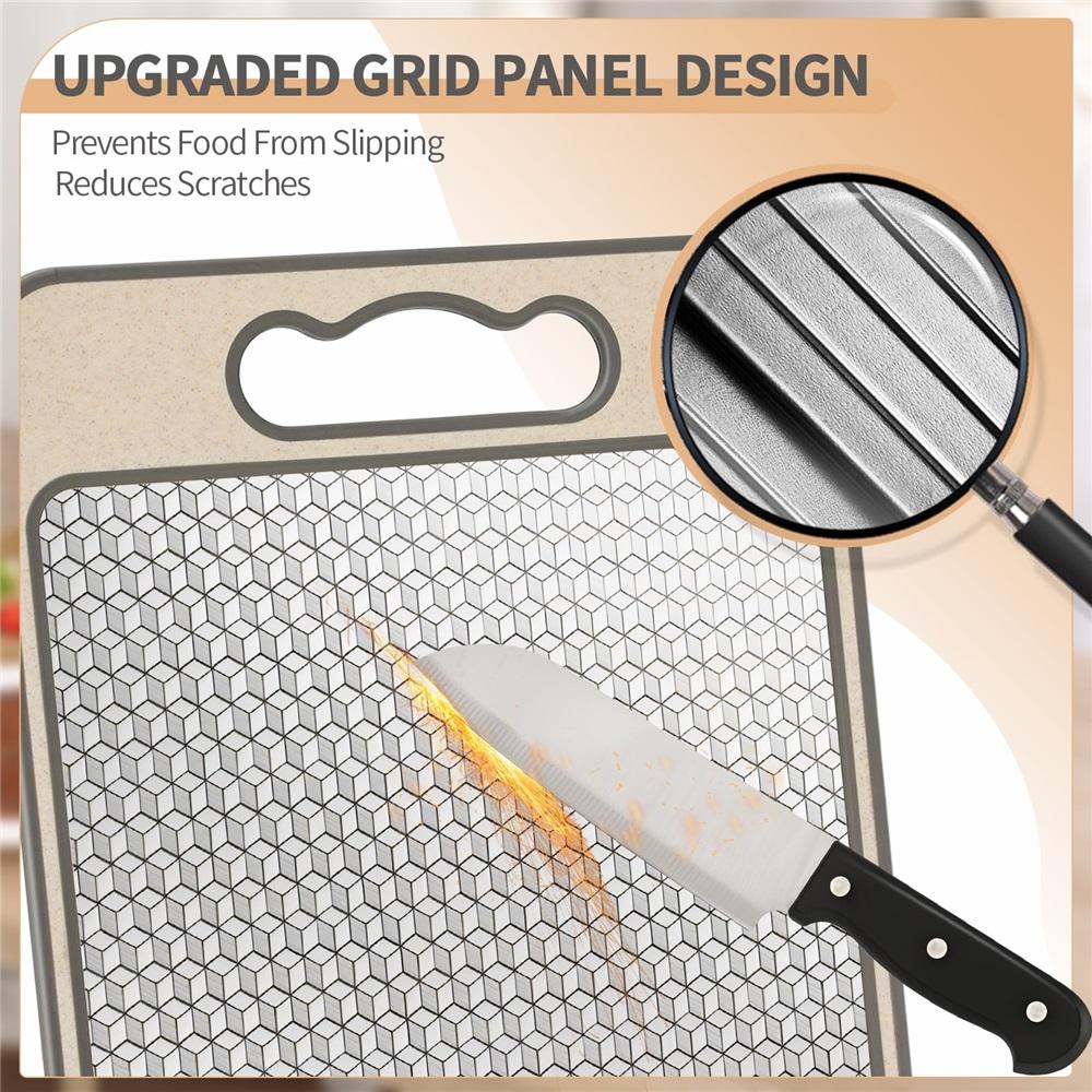 304 Food-grade Stainless Steel Cutting Board with Double-sided Anti-slip and Scratch-resistant Mesh Design.