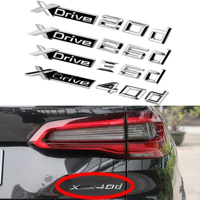 Car Emblem Decal Badge Logo Sticker Xdrive 20d 25d 35d 40d 50d Fit For F15 F16 F25 F26 F85 E83 E71 X3 X4 X5 X6 M5 Auto Accessories
