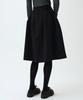 Mais Black Uneven Midi Skirt