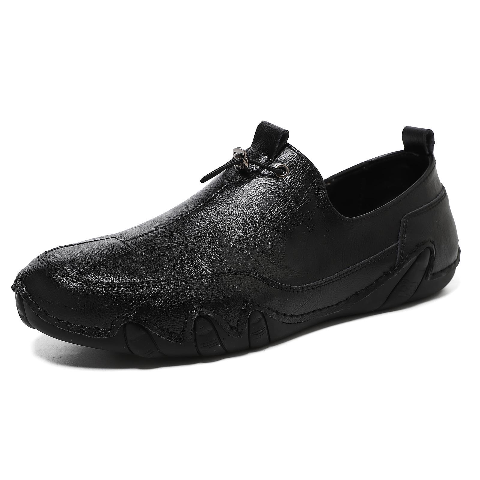 Plus Size Men s Genuine Leather Low-Top Casual Shoes 40