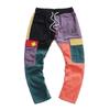 Men'S Overalls Color Matching Loose Light Core Flannel Hip Hop Jogging Street Pants