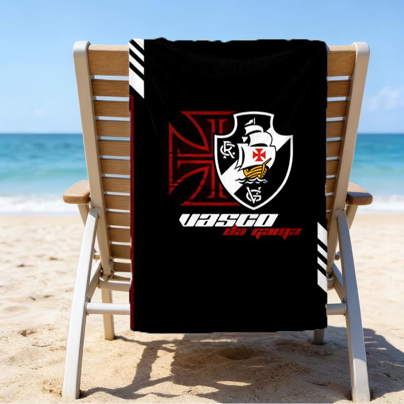 Vasco Fußballverein Bedrucktes Strandtuch, Superweiche Mikrofaser, Perfektes Geschenk Geburtstag, für Pool, Strand, Reisen, für Familie und Freunde