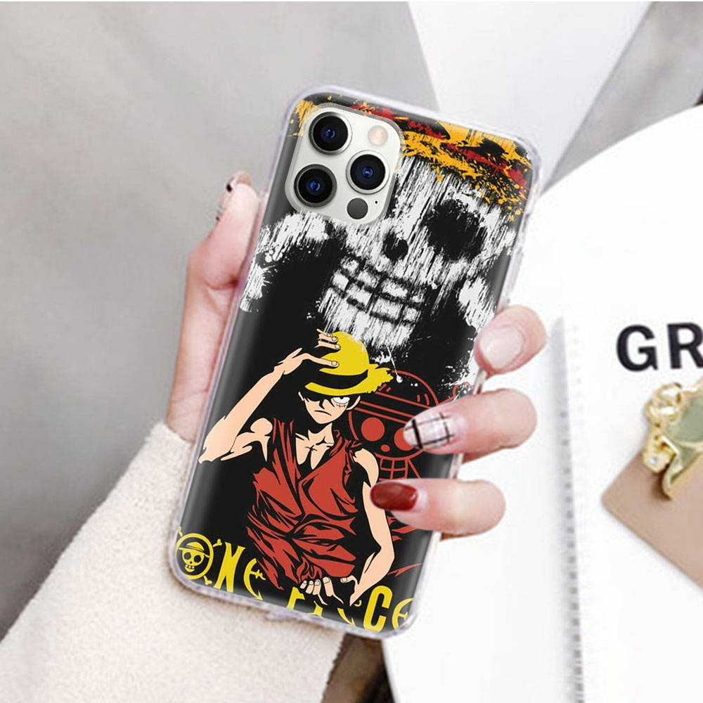 JW72 One Piece Luffy Transparent Case for Samsung A04 A14 A23 M33 M53 Realme 10 9 C35 C55 VIVO Y02 X80 Infinix Hot 30 Note 11 Tecno Spark 8P Pro