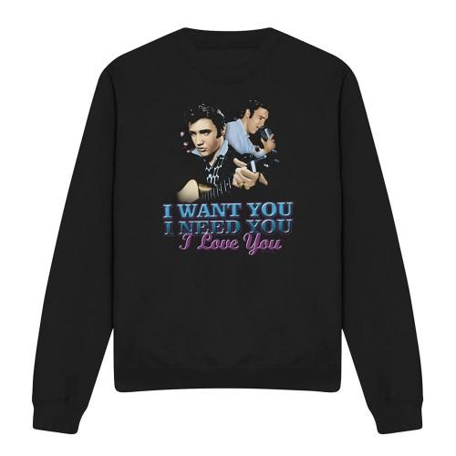 Elvis Presley Unisex Adult I Want You Sweatshirt