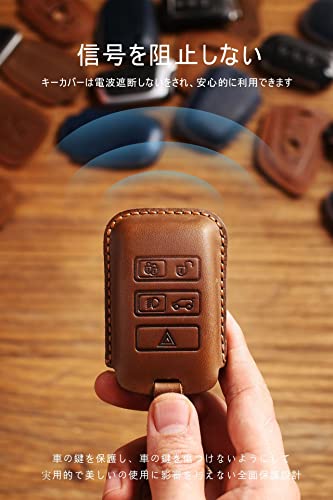 SANRILY Key Case, Key Holder, Key Cover, Key Protection for Land Rover, Range Rover Evoque, Range Rover Sport, Range Rover Discovery, Evoque, Jaguar,