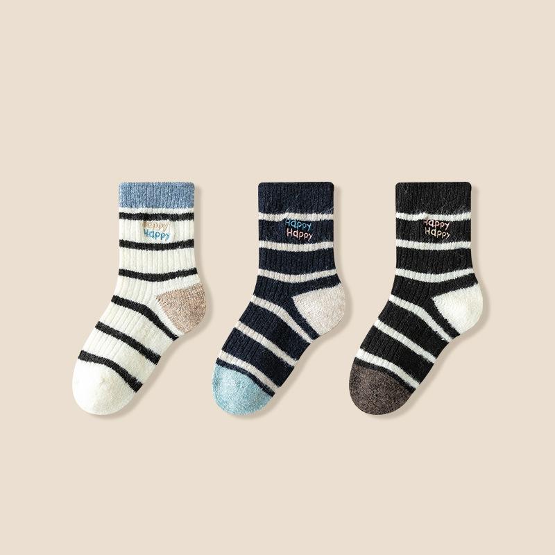

3pairs/set Baby Classic Striped Kids Girls Half Socks Concise Casual Soft Comfortable Elastic High Quliity Sports Sock for Children Boys XL