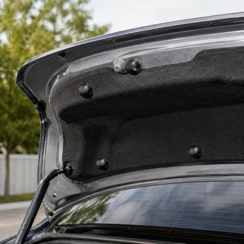 Set di 4 Tappi Fermacoffre 12832495, Pezzi Tampone in Plastica Nera con Clip a Pressione, per Saab 9-3 Cabriolet 2004-in Aree di Contatto del Coperchio del Bagagliaio Posteriore