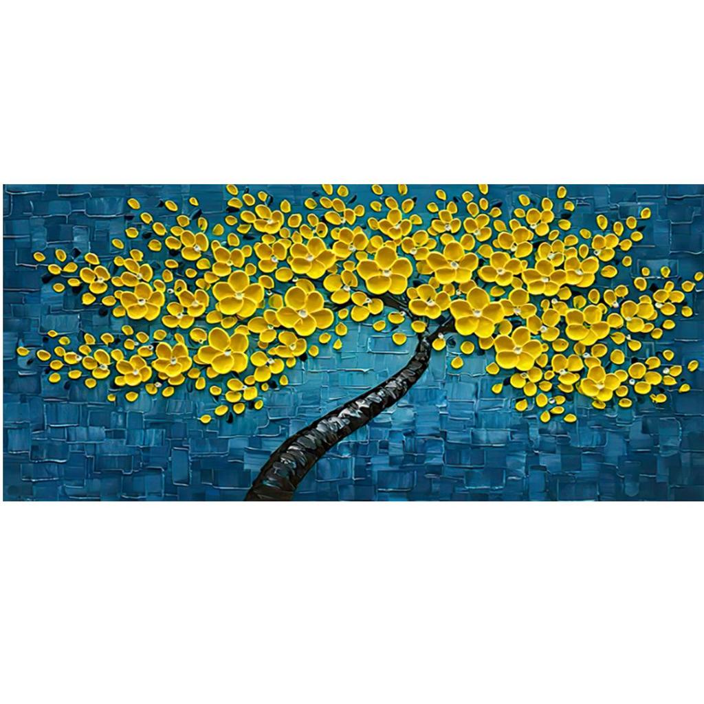 American Luxury Floral Headboard Painting - Modern Bedroom Wall Décor