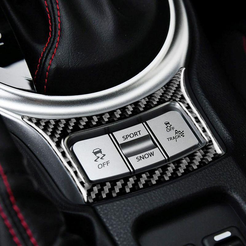 Real Carbon Fiber Car Accessories Center Console Gear Panel Cover Soft Sticker For Subaru BRZ Toyota 86 GT86 2017 2018